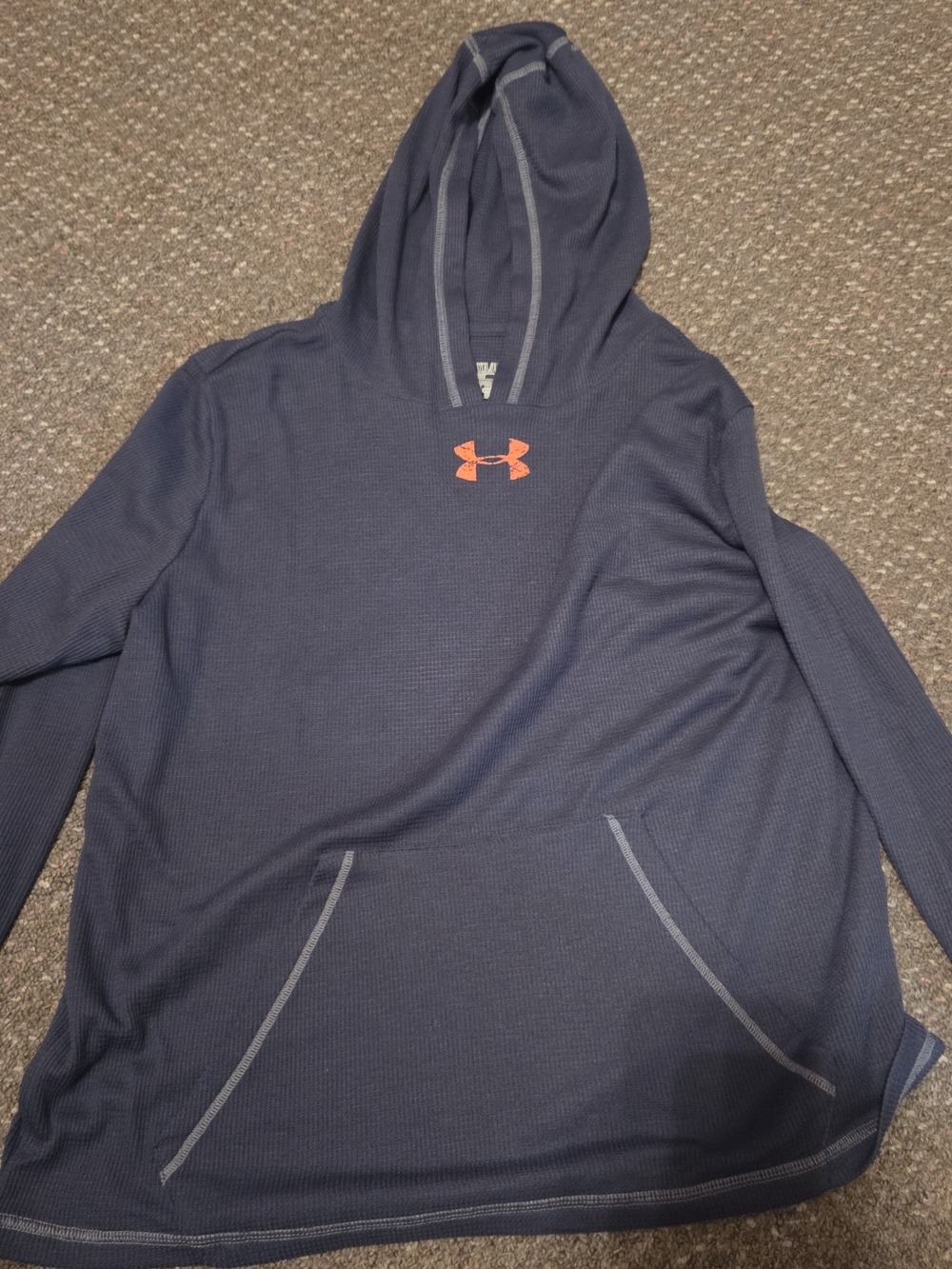 Under Armour Black Hoodie with Orange Logo